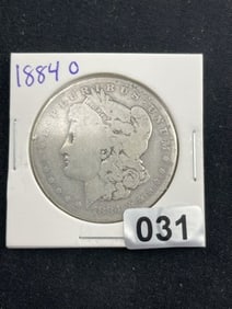 1884 O Morgan Silver Dollar Coin