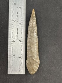 3 & 7/8" Drill Indian Artifact Arrowhead