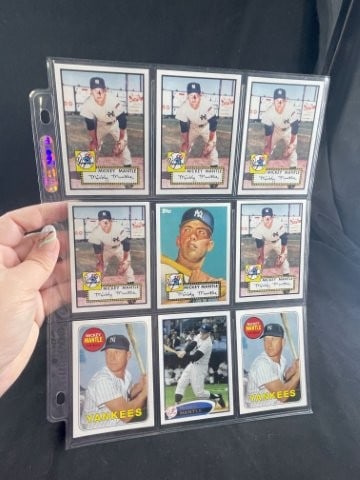 9 Assorted Mickey Mantle Baseball Cards (1 of 2)