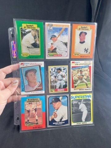 9 Assorted Mickey Mantle Baseball Cards (1 of 2)