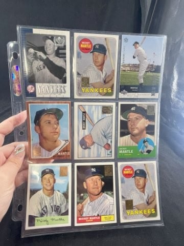9 Assorted Mickey Mantle Baseball Cards (1 of 2)