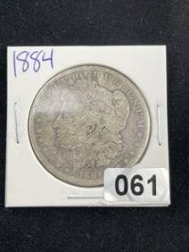1884 Morgan Silver Dollar Coin