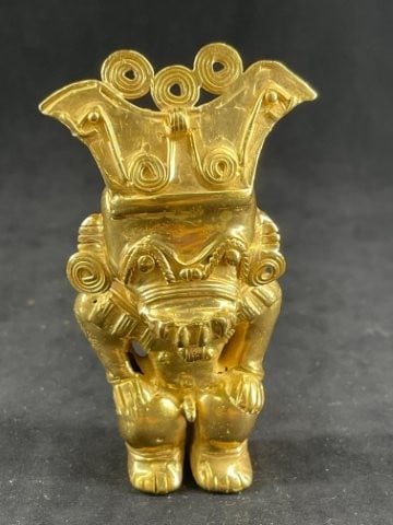Tumbaga Tairona Gold Figurine UNKNOWN MATERIAL (1 of 8)