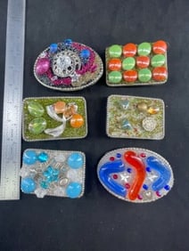 6 Costume Belt Buckles