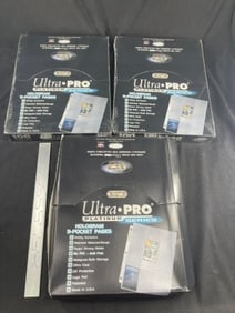 3 Packages of 100 9 Pocket Page Card Holder 1 is opened