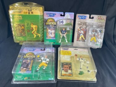 5 Starting Line-Up Football Figurines