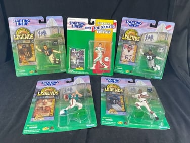5 Starting Line-Up Football Figurines