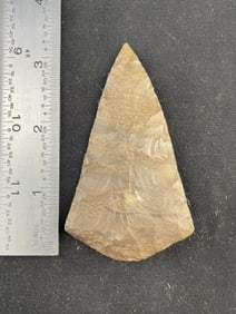 3 & 3/8" Pesker Diamond Indian Artifact Arrowhead
