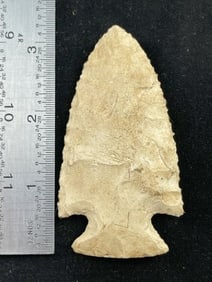 3 & 3/8" Hardin Indian Artifact Arrowhead