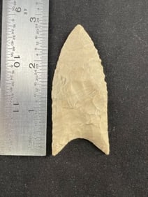 2 & 7/8" Clovis Indian Artifact Arrowhead