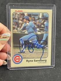 Ryne Sandberg Hand Signed Authentic Autograph