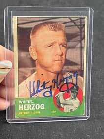 Whitey Herzog Hand Signed Authentic Autograph