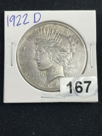 1922 D Peace Silver Dollar Coin