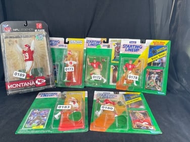Joe Montana and Steve Young etc Starting Lineup Figurines