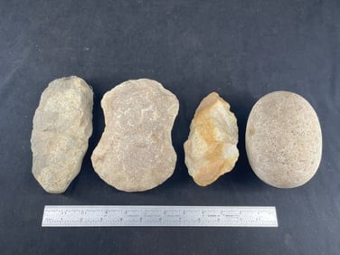 3 Chipped Axes and Game Ball