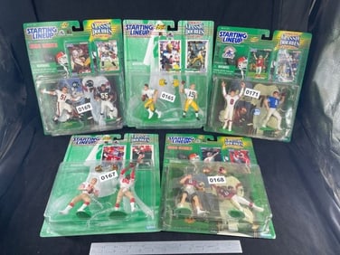 5 Starting Line-Up Football Figurines