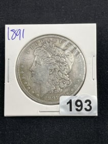 1891 Morgan Silver Dollar Coin