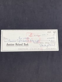 Stan Musial Cancelled Check