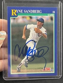 Ryne Sandberg Hand Signed Authentic Autograph