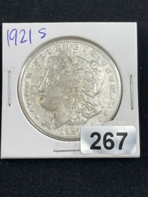 1921 S Morgan Silver Dollar Coin