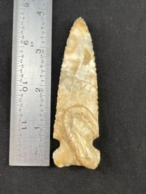 3 & 7/8" Hickory Ridge Indian Artifact Arrowhead