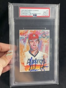 1993 Mother's Cookies Nolan Ryan Hand Signed Authentic Autograph