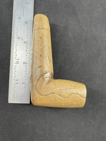 Engraved Stone Pipe Indian Artifact Arrowhead