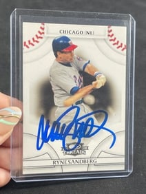Ryne Sandberg Hand Signed Authentic Autograph