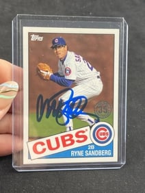 Ryne Sandberg Hand Signed Authentic Autograph