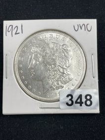 1921 UNC Morgan Silver Dollar Coin