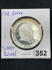 One Ounce Silver Round Trump Coin