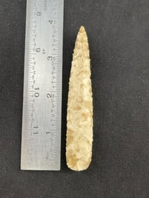 3 & 7/8" Drill Indian Artifact Arrowhead