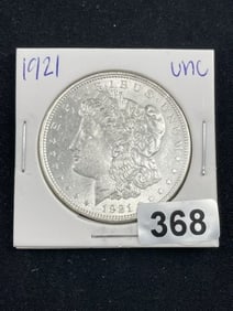1921 UNC Morgan Silver Dollar Coin