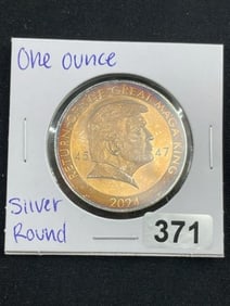 One Ounce Silver Round Trump Coin