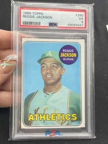 1969 Topps Reggie Jackson Baseball card (1 of 2)