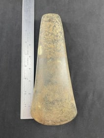 Large Flare Bit Celt Indian Artifact Arrowhead