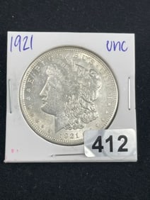 1921 UNC Morgan Silver Dollar Coin