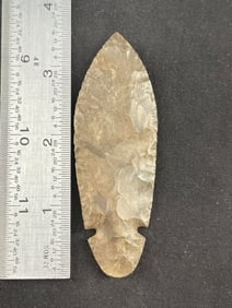 3 & 1/2" Turkeytail Indian Artifact Arrowhead