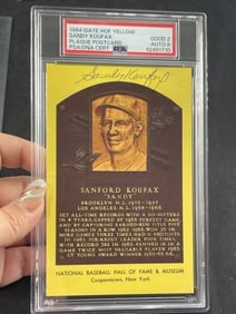Sandy Koufax Hand Signed Authentic Autograph