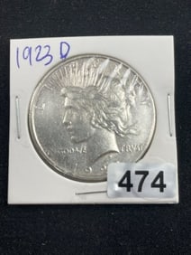 1923 D Peace Silver Dollar Coin