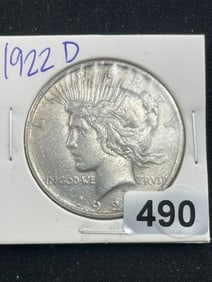 1922 D Peace Silver Dollar Coin