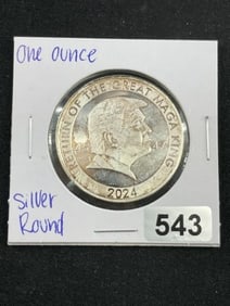 One Ounce Silver Round Trump Coin