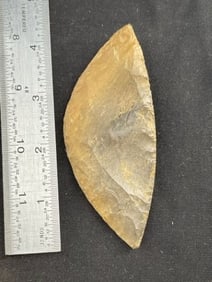 4 & 1/4" Crescent Knife Indian Artifact Arrowhead