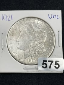 1921 UNC Morgan Silver Dollar Coin