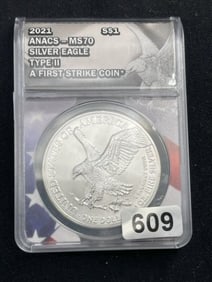 2021 Type II MS70 Silver Eagle Coin