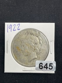 1922 Morgan Silver Dollar Coin