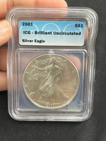 2001 UNC Silver Eagle Coin