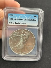 2021 UNC Silver Eagle Type II Coin