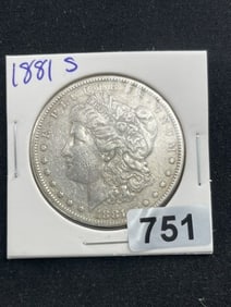 1881 S Morgan Silver Dollar Coin