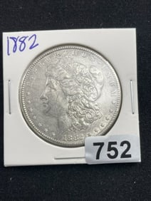 1882 Morgan Silver Dollar Coin